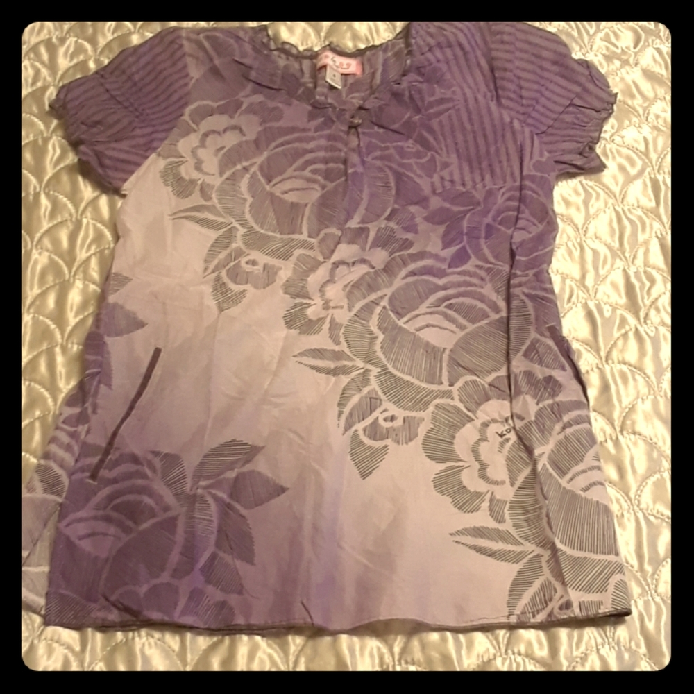 Purple Koi Scrub Top